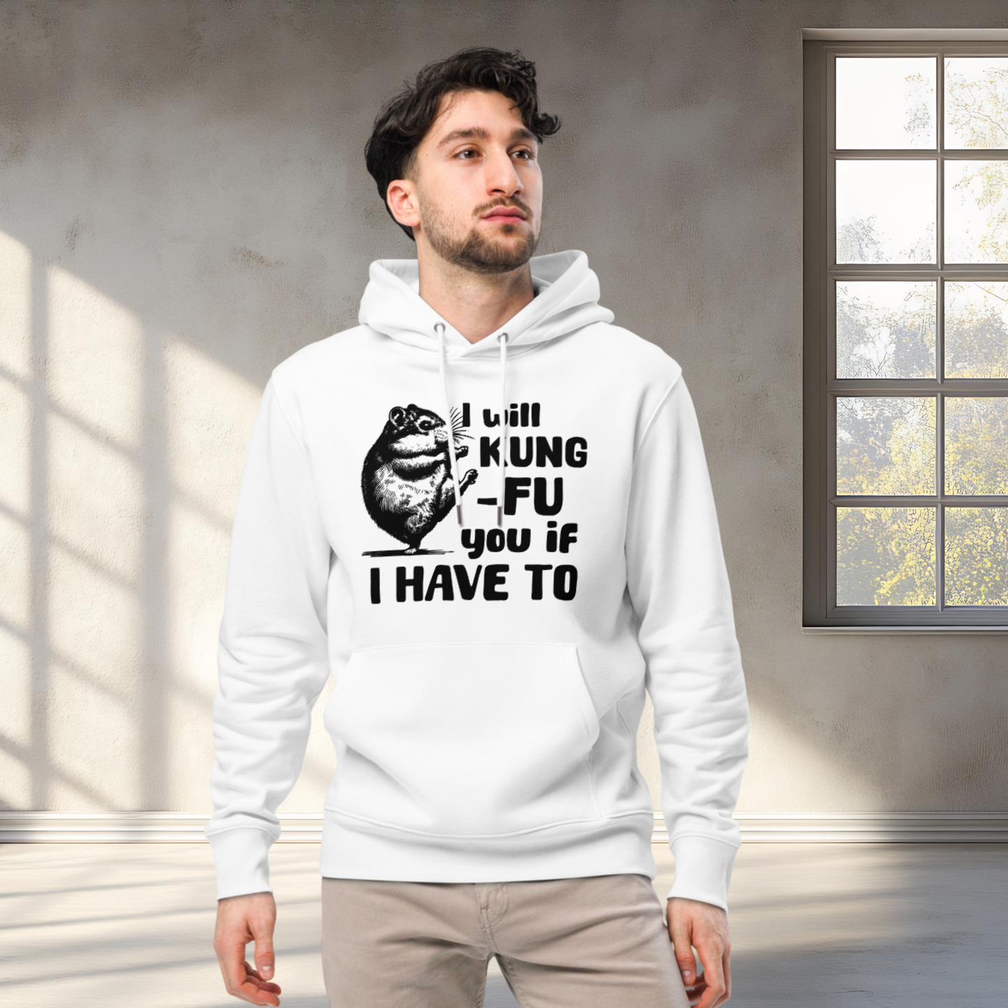 Uni Bio Eco Cotton Hoodie in Certified Fair Trade & Vegan Quality⎜Caccao