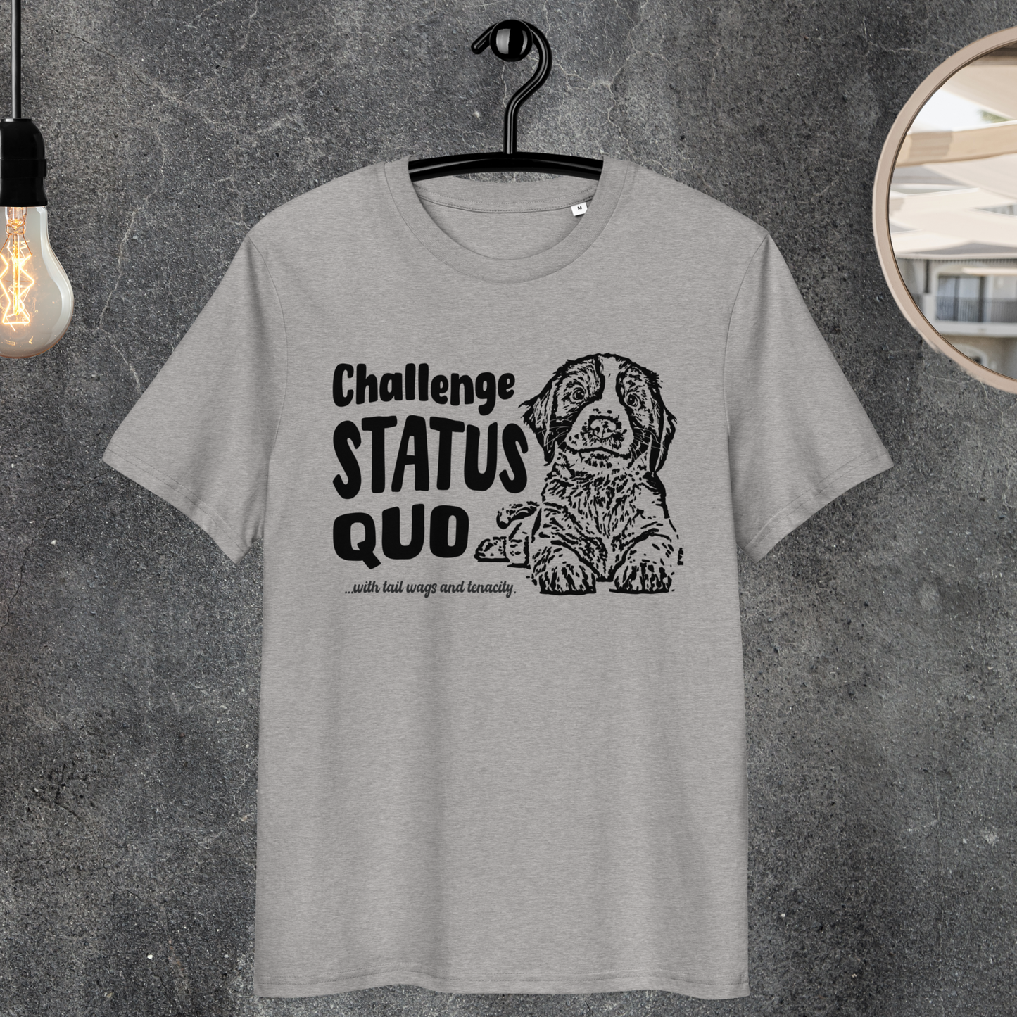 Uni Bio "Challenge Status Quo" Premium Quality T-Shirt for Gentle Rebels⎜Caccao