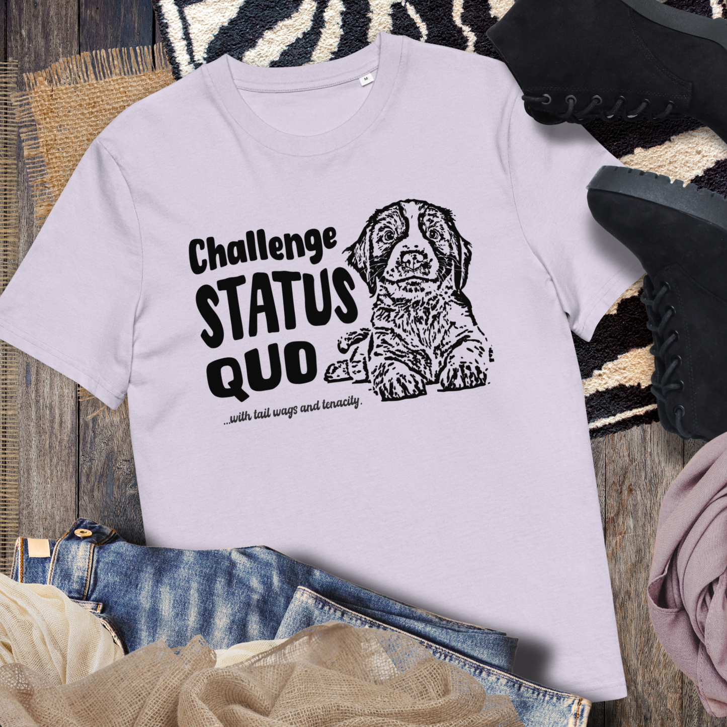 Uni Bio "Challenge Status Quo" Premium Quality T-Shirt for Gentle Rebels⎜Caccao