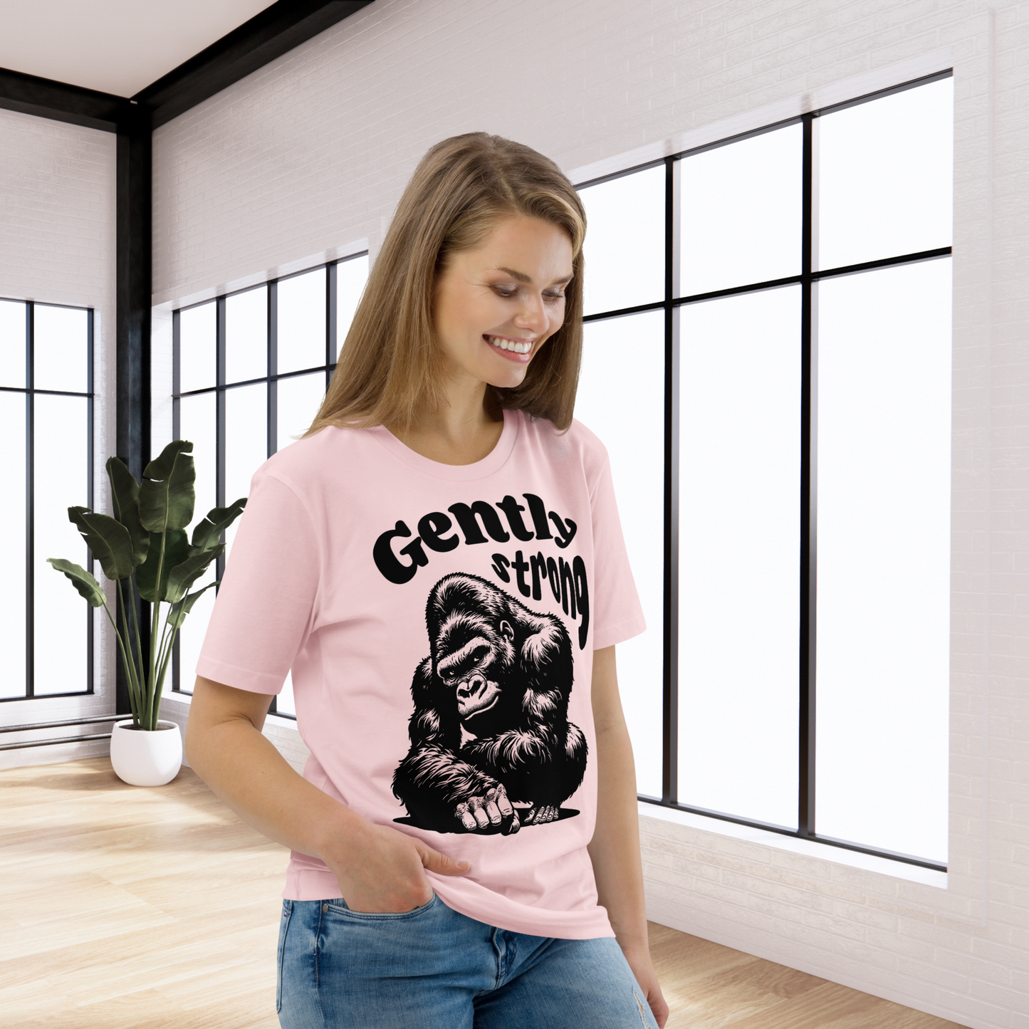 Eco Vegan Fair Trade "Gently Strong" Organic Cotton T-Shirt with Premium Certified Quality │ Caccao