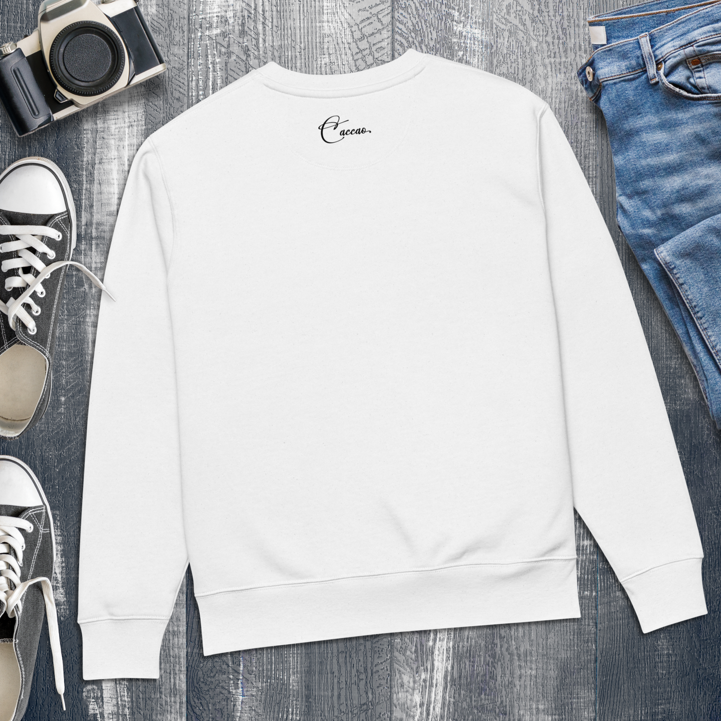 Uni Ecological Slow Fashion "Stay another Day" Organic Cotton Hoodie in Certified Fair Trade & Peta Quality⎜Caccao