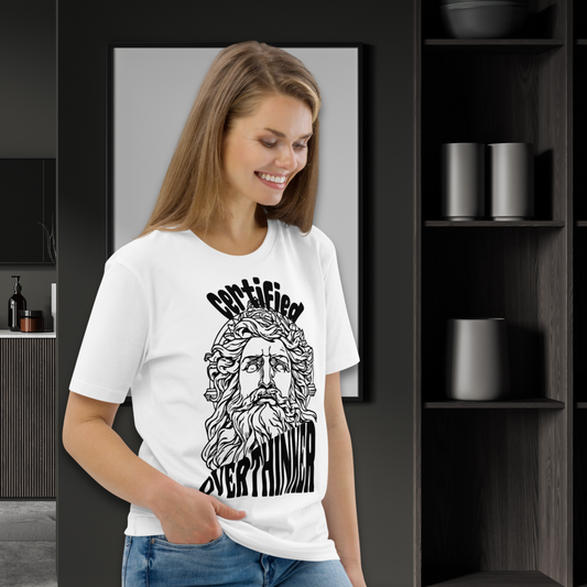 Unisex Eko 'Overthinking' Vintage Tričko z Bio Bavlny v Prémiové Kvalitě pro Certifikované Přemýšlivce │ Caccao