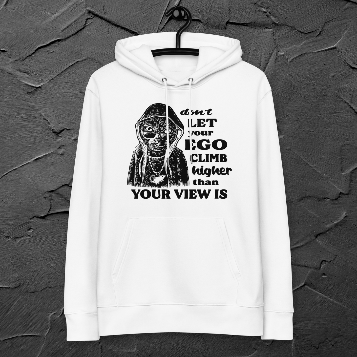 Premium Vegan Sweatshirt Made of Certified 100% Organic Cotton with Healing Motif – Self-Awareness and Irony in One⎜Caccao