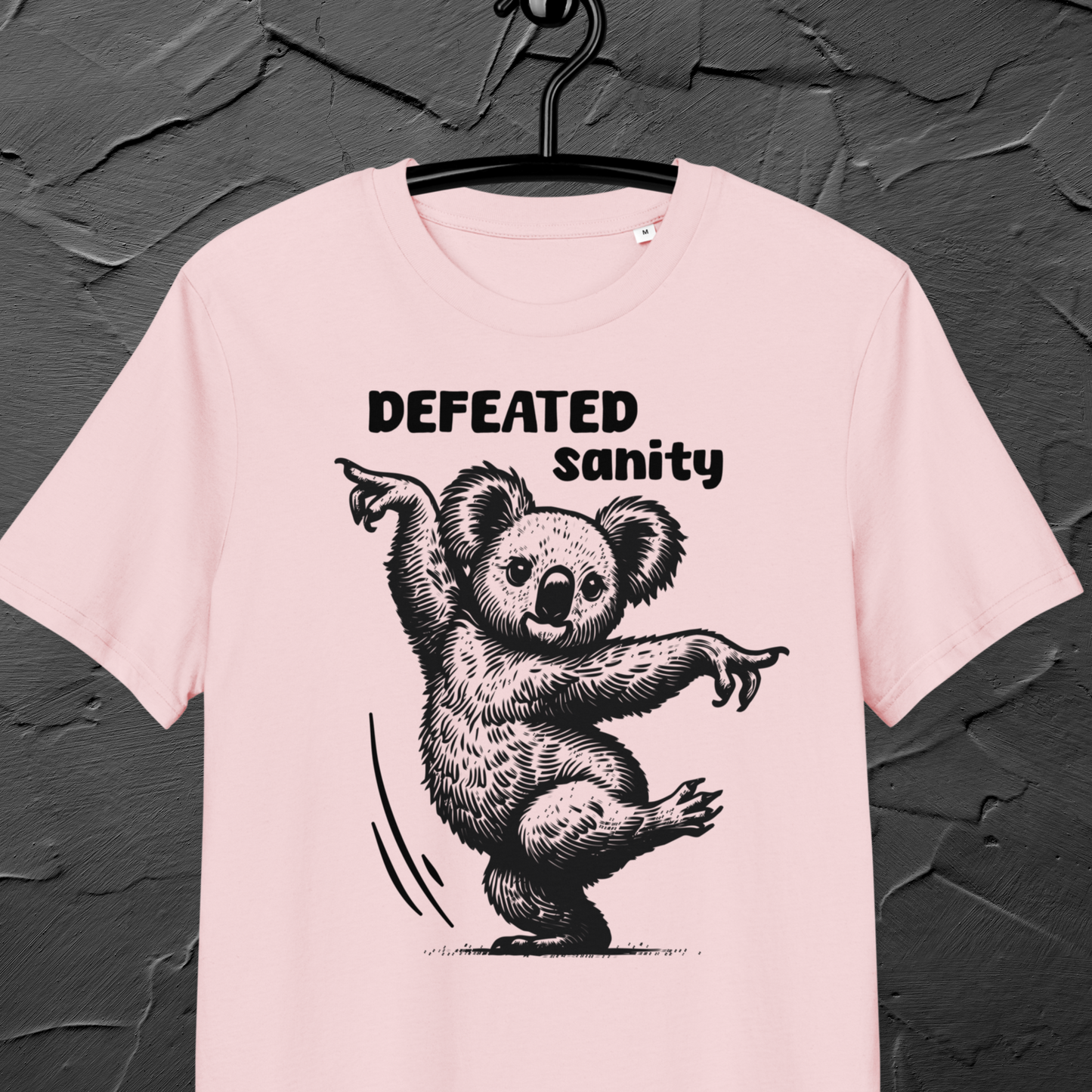 Unisex Organic Cotton "Defeated Sanity" T-Shirt in Premium Certified Quality⎜Caccao