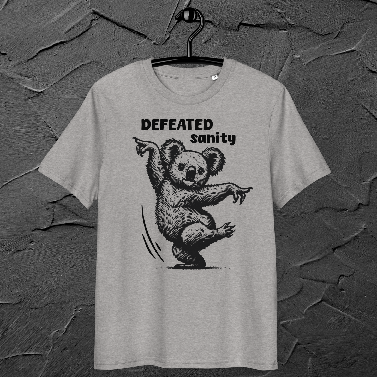 Unisex Organic Cotton "Defeated Sanity" T-Shirt in Premium Certified Quality⎜Caccao