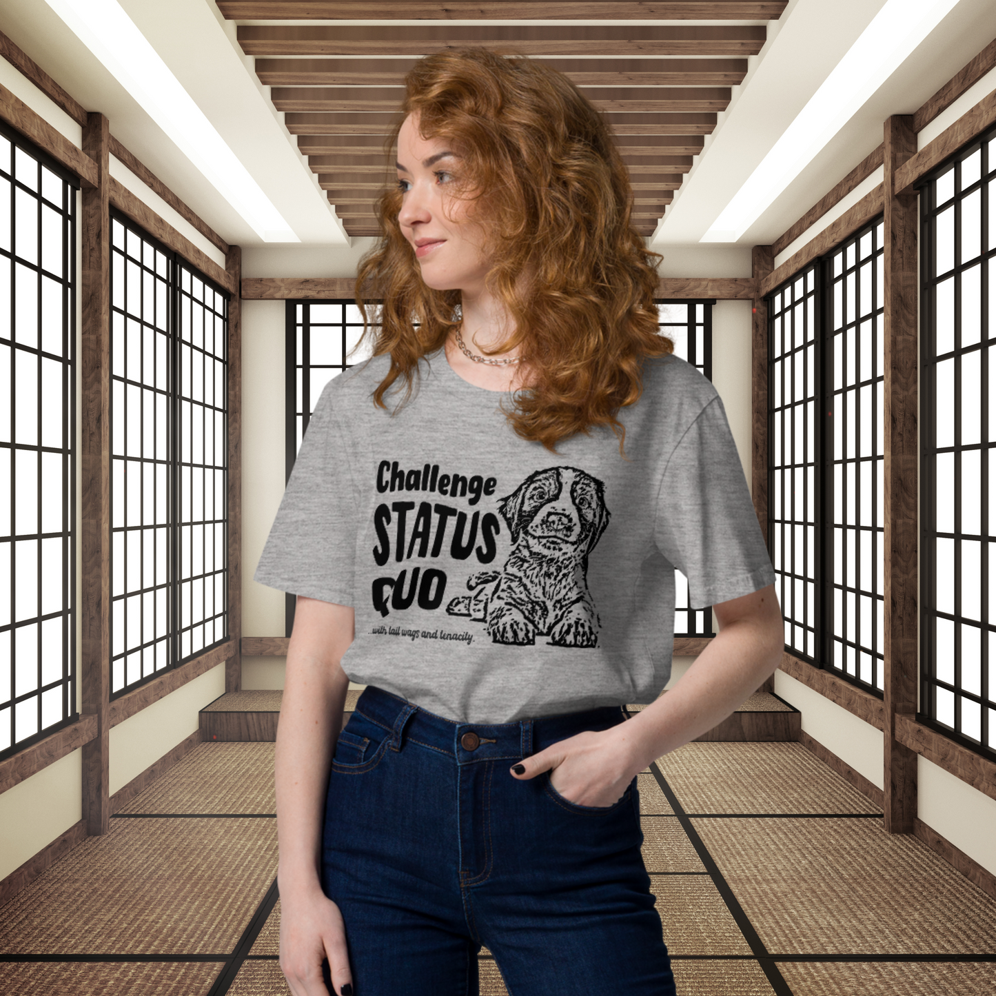 Uni Bio "Challenge Status Quo" Premium Quality T-Shirt for Gentle Rebels⎜Caccao