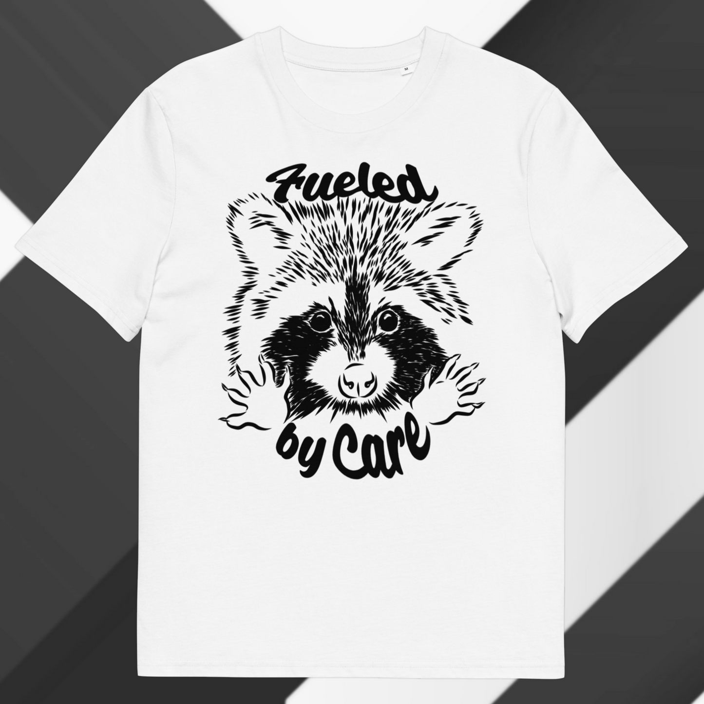 Sustainable Cotton Fair Trade "Fueled by Care" T-Shirt in Certified Slow Fashion, Vegan, Premium Quality │ Caccao