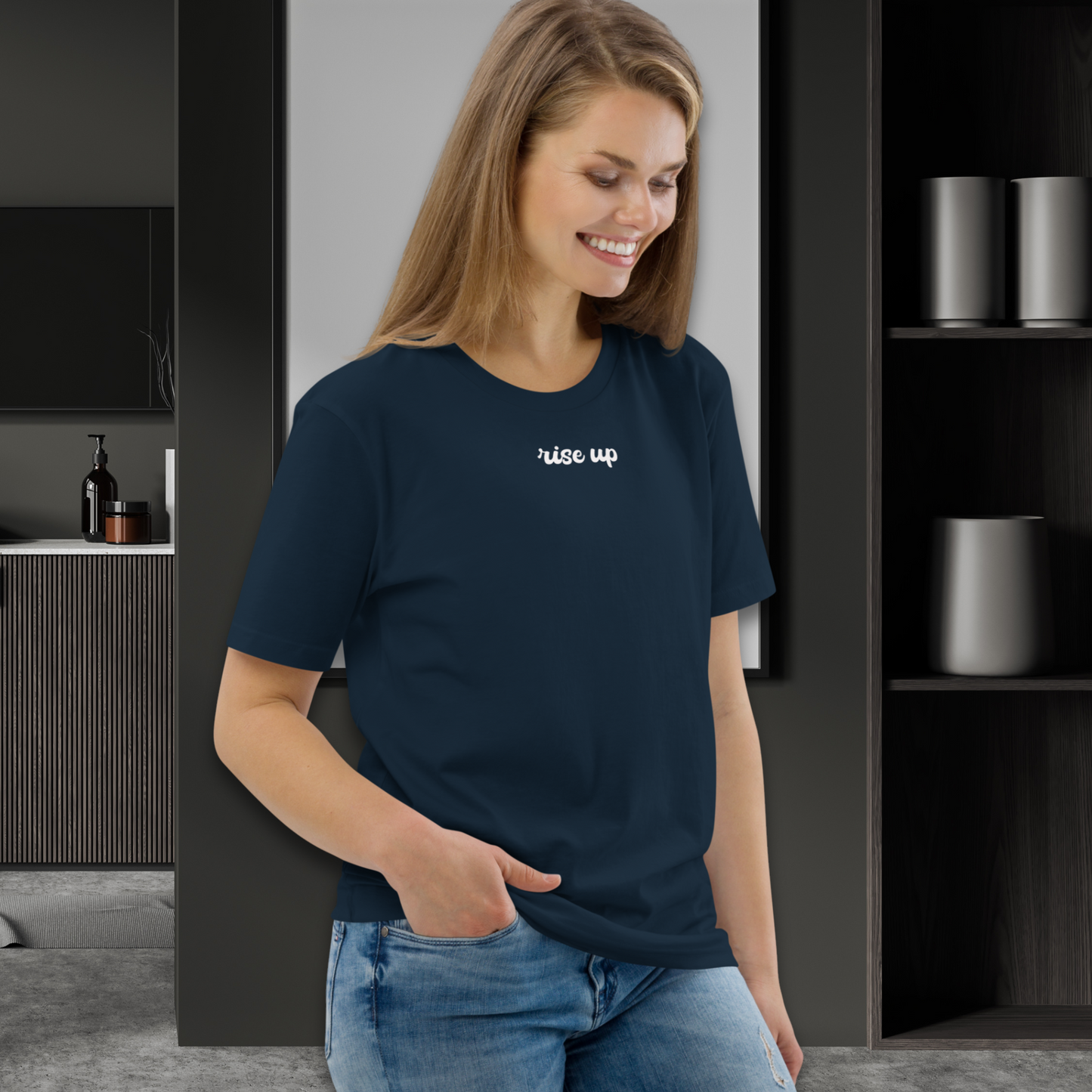 Minimalist Unisex "Rise Up" Organic Cotton T-Shirt: The Power of Simplicity and Courage │ Caccao