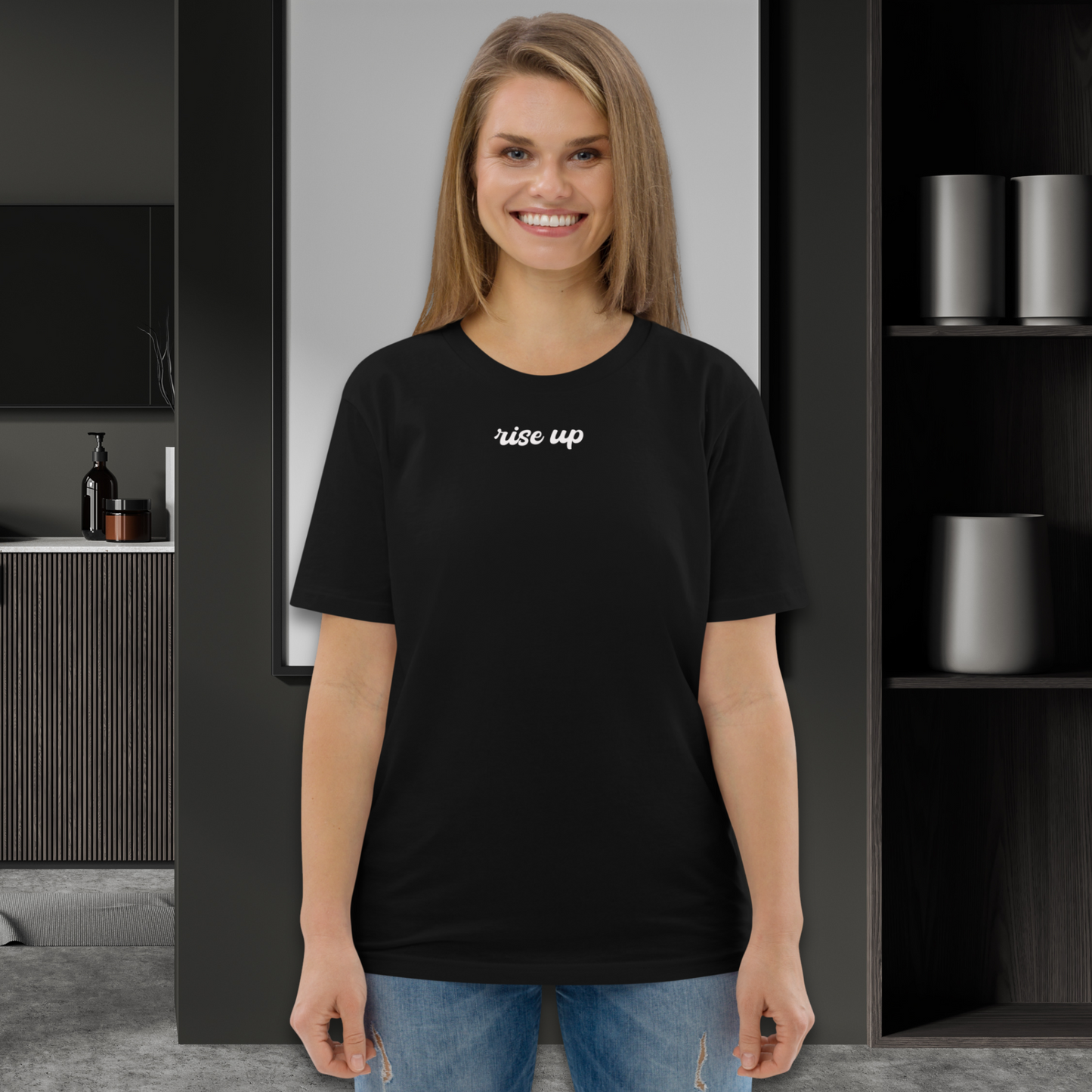 Minimalist Unisex "Rise Up" Organic Cotton T-Shirt: The Power of Simplicity and Courage │ Caccao
