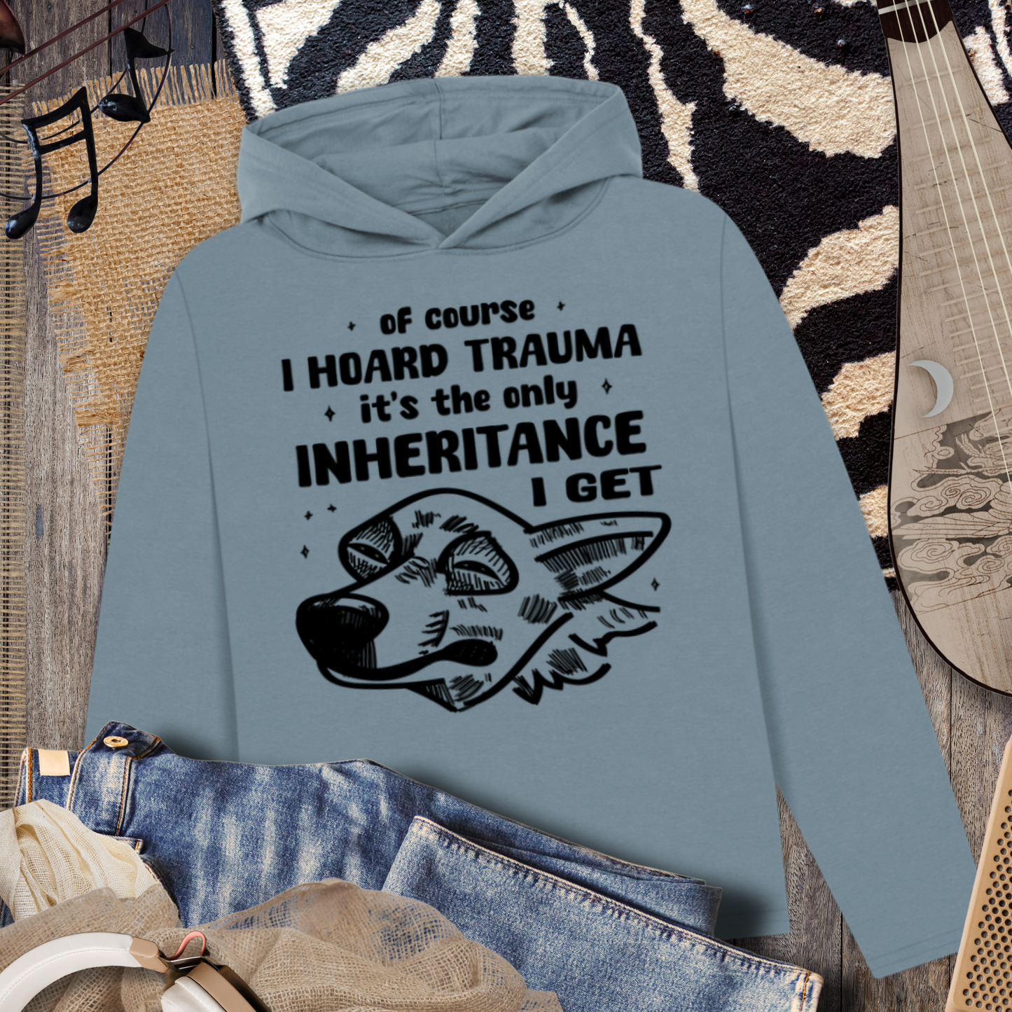 Sarcastic Hoodie Sweatshirt - Natural (100% organic cotton), Ethical & Eco β Caccao