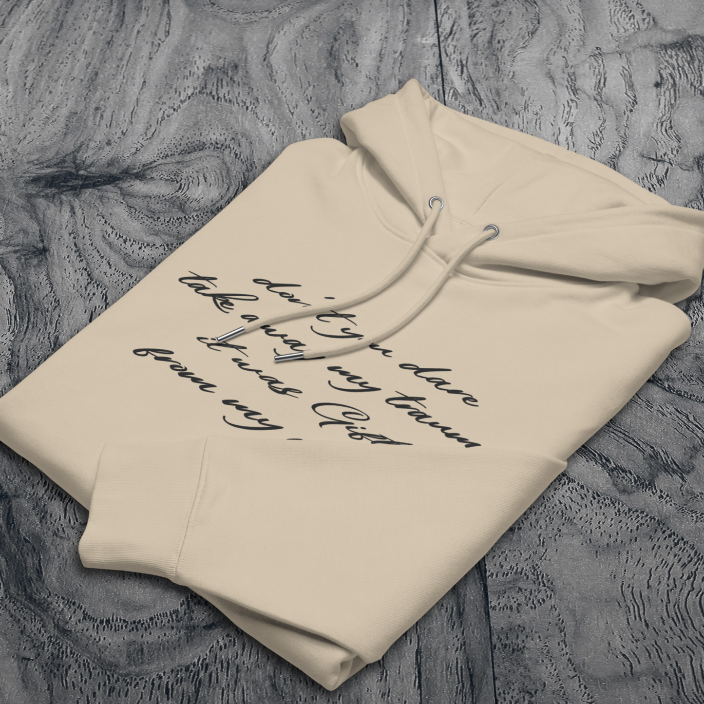 Unisex 'Hidden Bold Message in Elegant Coat' Eco Premium Hoodie - Quality, Elegance and Rebellion⎜Caccao