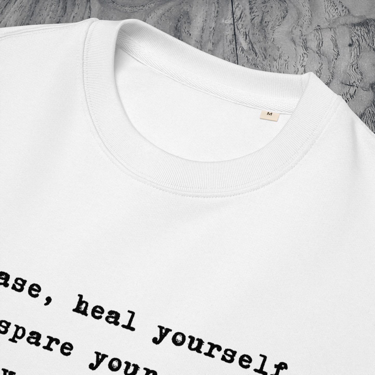 Unisex '..Spare your Family from your Narcissism' Eko Mikina bez Kapuce - Kvalitní, Minimalistická a Upřímná │ Caccao