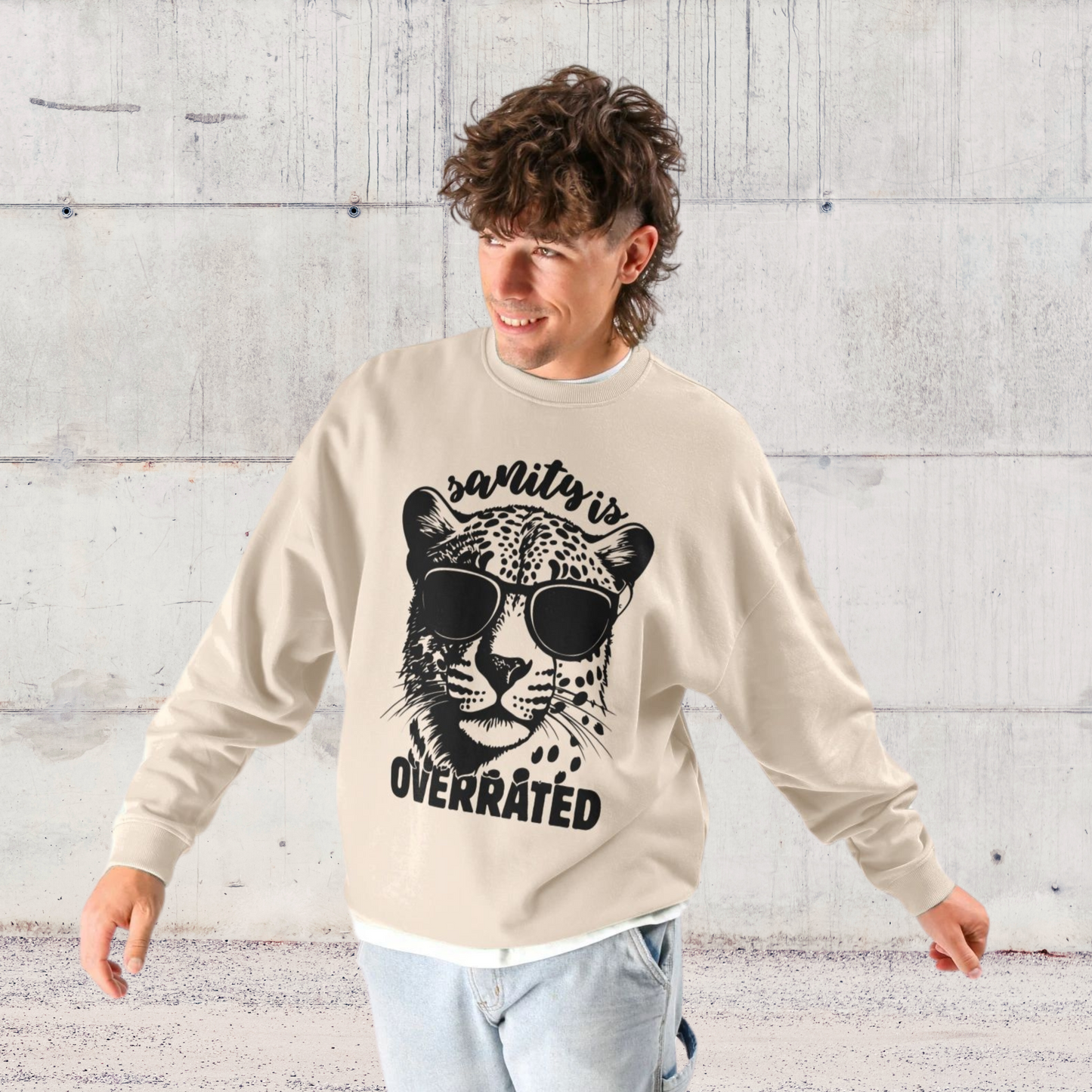 Uni UK+CZ Eko Circular "Sanity is Overrated" Organic Cotton Hoodie in Certified Fair Trade Quality │ Caccao
