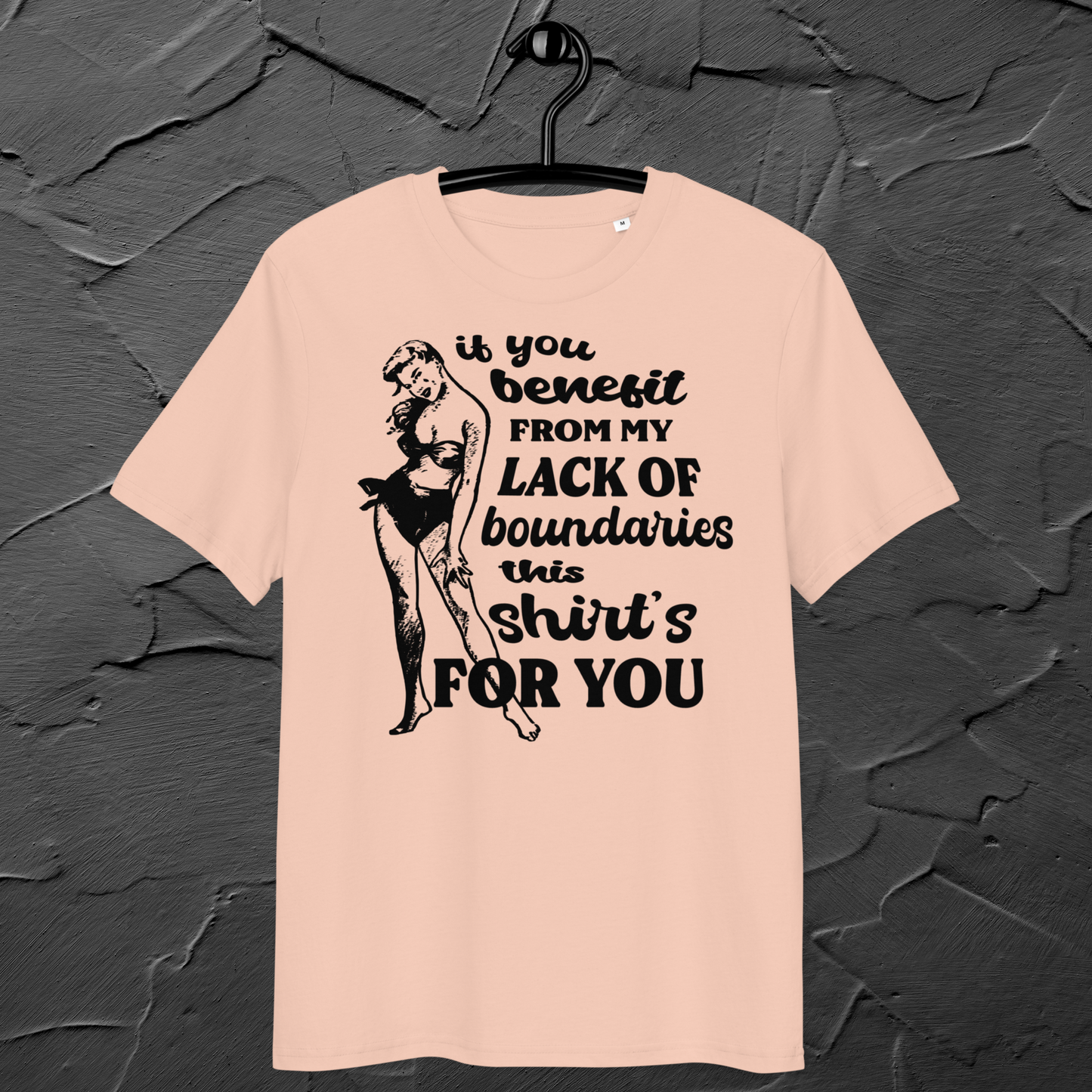 Unisex Sarcastic Vintage 'Boundaries' Organic Cotton T-Shirt in Vegan, Fair Trade and Slow Fashion Mode – For Those Who Learn to Say No 🙂↔️⎜Caccao
