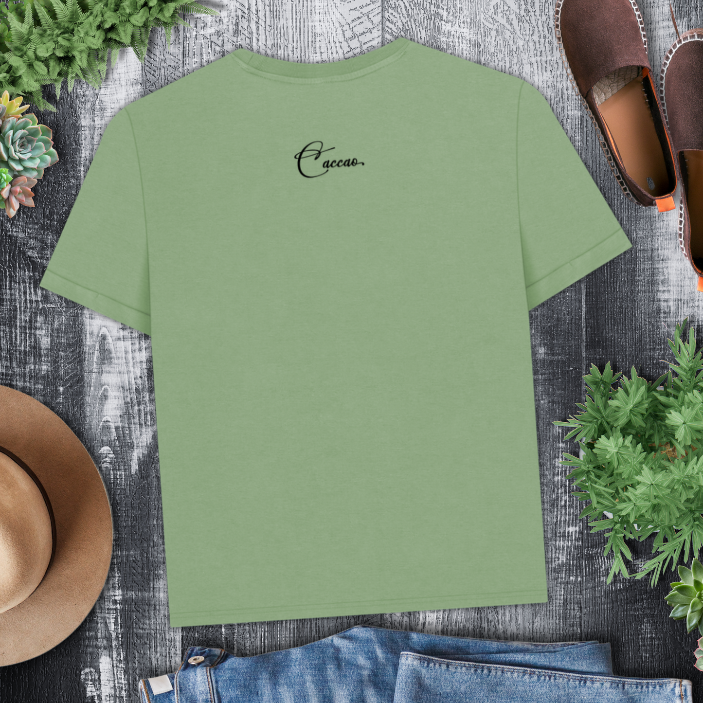 Women's Atypical 'Trauma' T-Shirt with Slits and Rolled Sleeves in Premium Quality │ Caccao