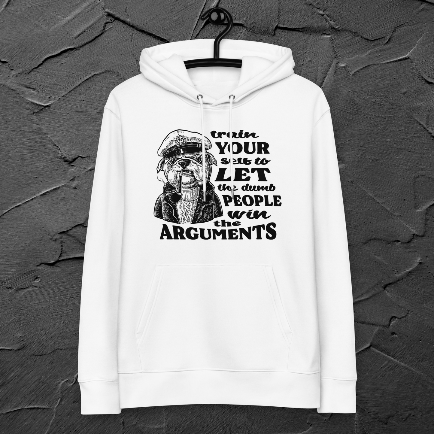 Train Your Inner Peace with Humor: Sarcastic Organic Fair Trade Vegan Cotton Hoodie │ Caccao