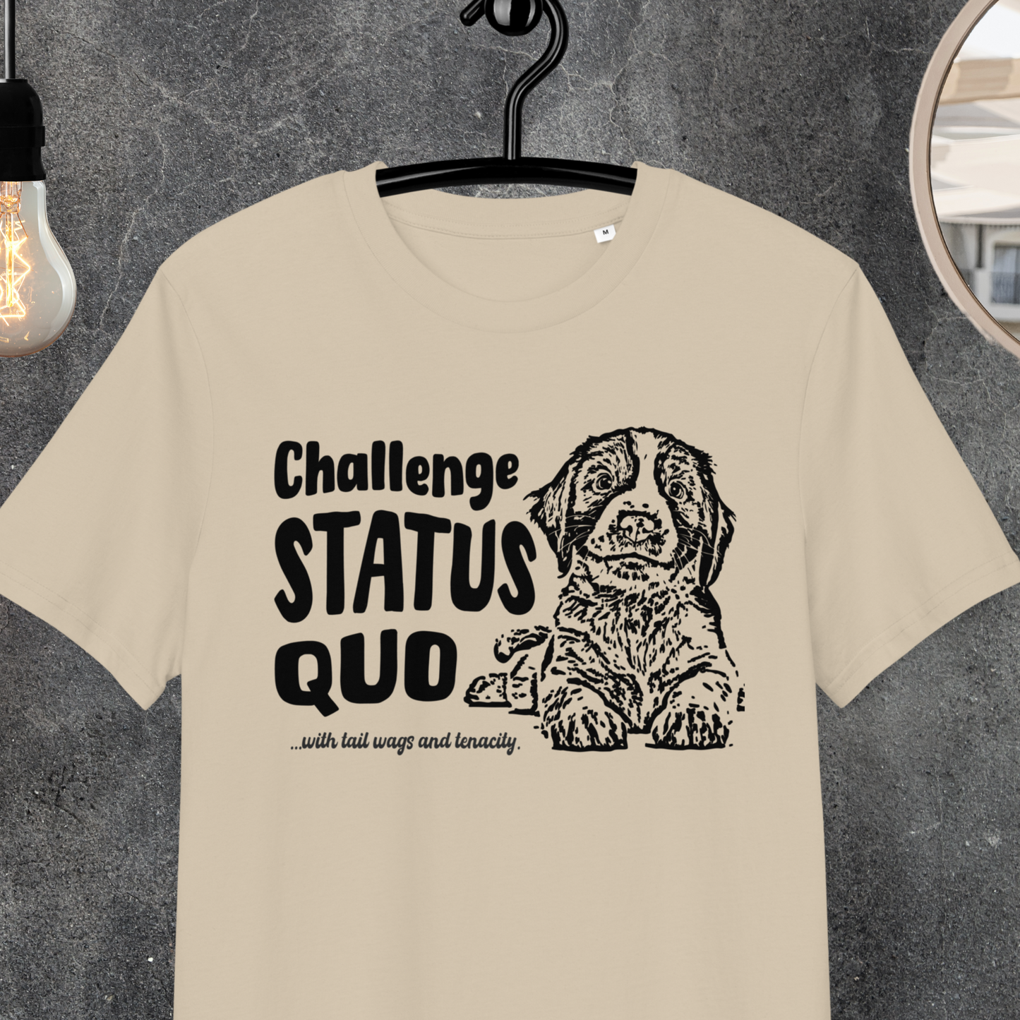 Uni Bio "Challenge Status Quo" Premium Quality T-Shirt for Gentle Rebels⎜Caccao