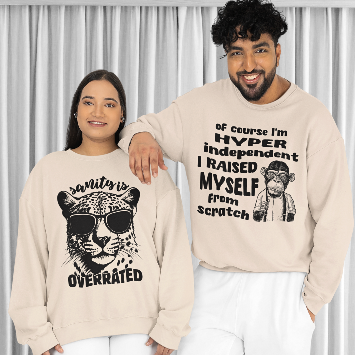 Uni UK+CZ Eko Circular "Sanity is Overrated" Organic Cotton Hoodie in Certified Fair Trade Quality │ Caccao
