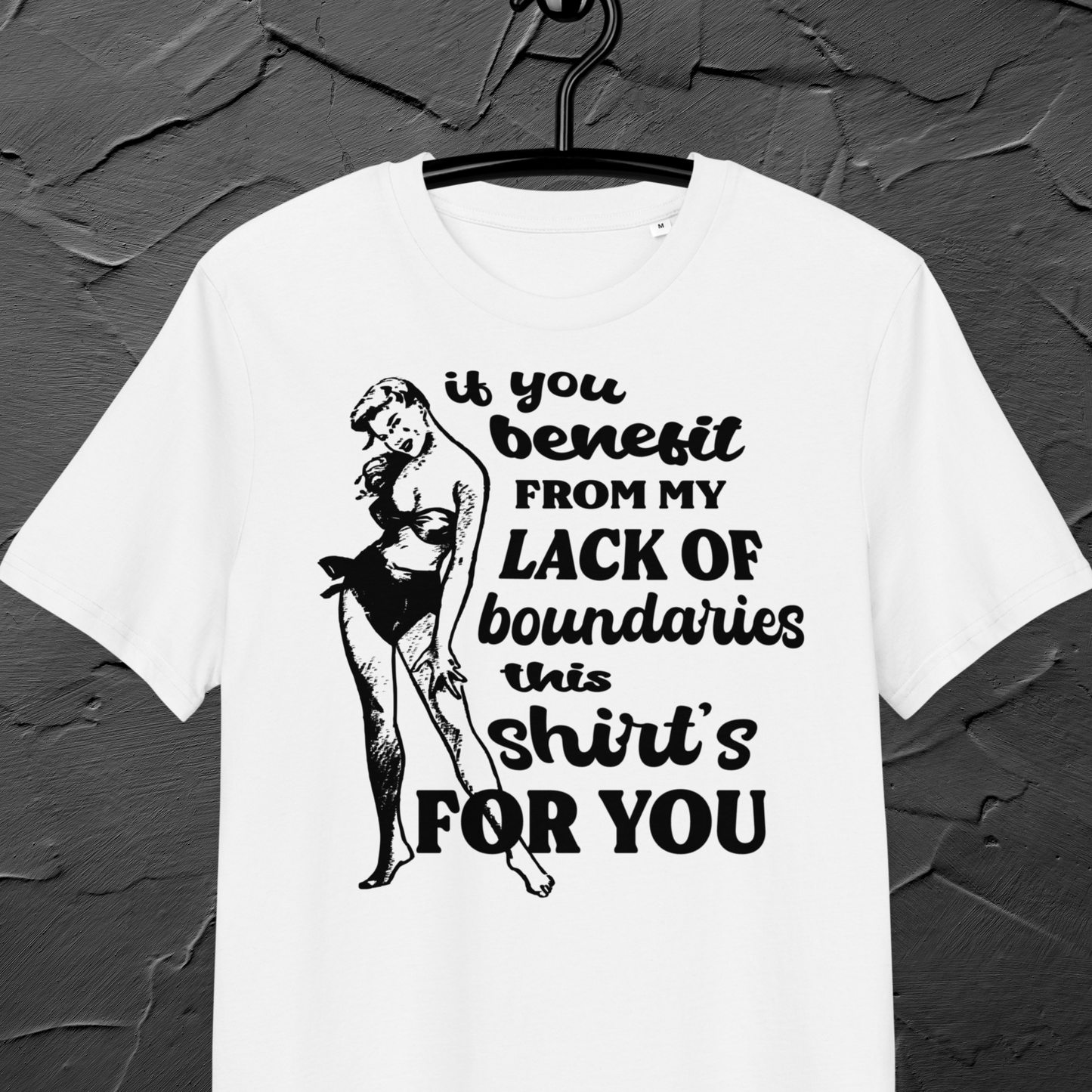 Unisex Sarcastic Vintage 'Boundaries' Organic Cotton T-Shirt in Vegan, Fair Trade and Slow Fashion Mode – For Those Who Learn to Say No 🙂↔️⎜Caccao