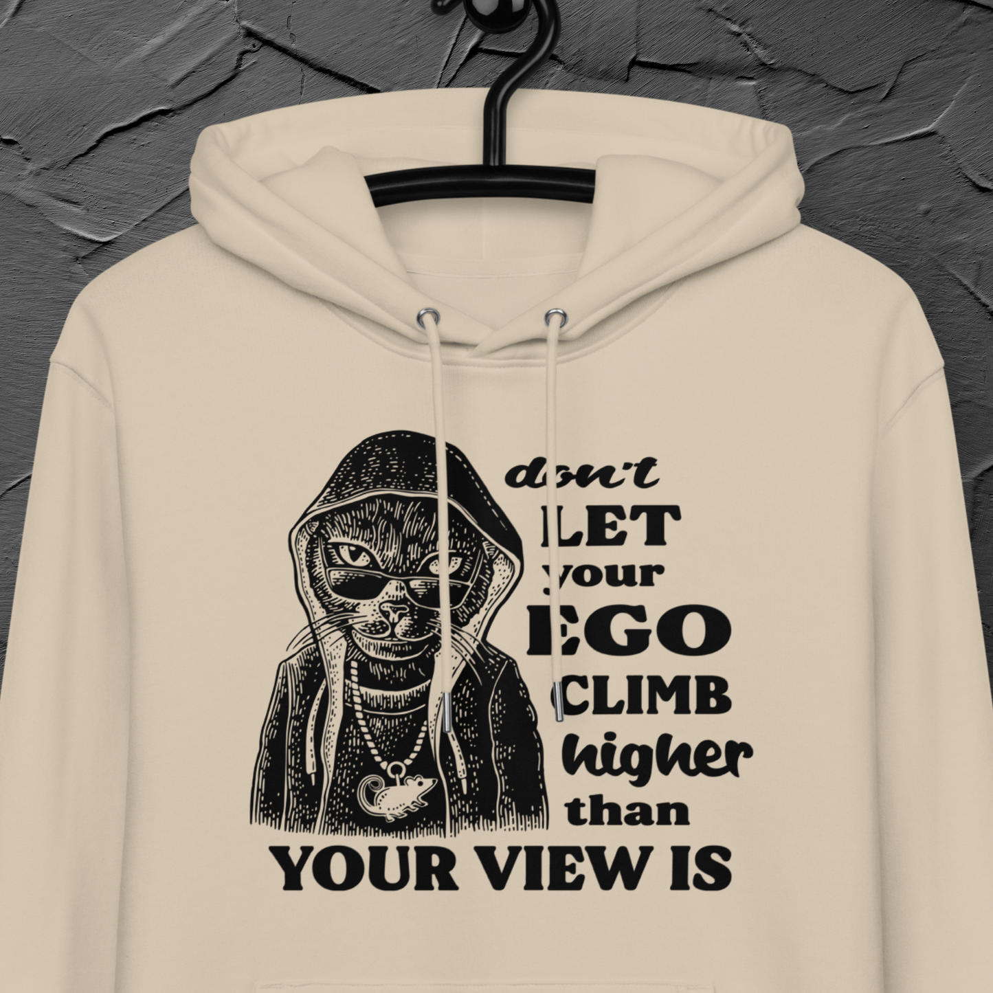 Premium Vegan Sweatshirt Made of Certified 100% Organic Cotton with Healing Motif – Self-Awareness and Irony in One⎜Caccao