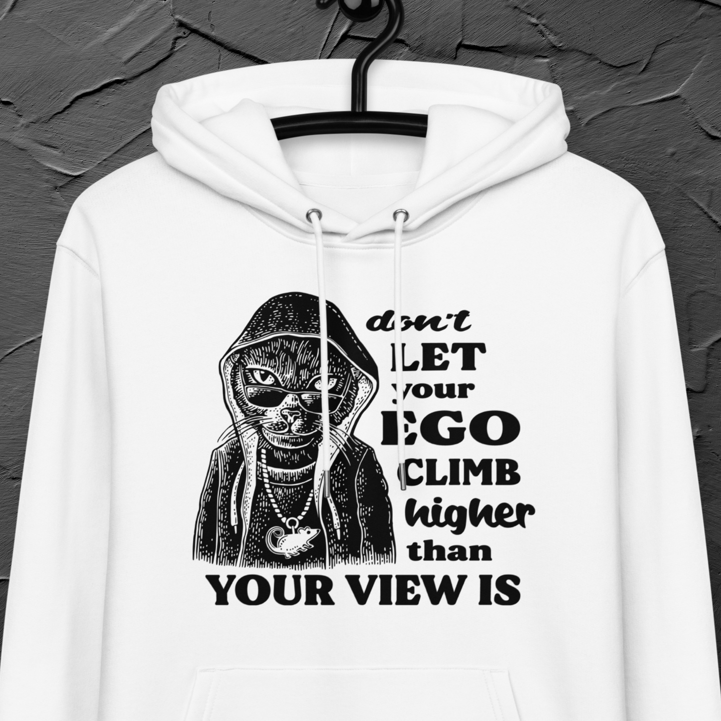 Premium Vegan Sweatshirt Made of Certified 100% Organic Cotton with Healing Motif – Self-Awareness and Irony in One⎜Caccao