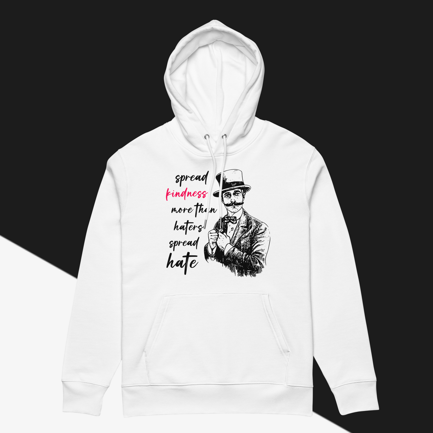 Spread Kindness Day by Day: Organic Uni Hoodie with a Message of Kindness │ Caccao