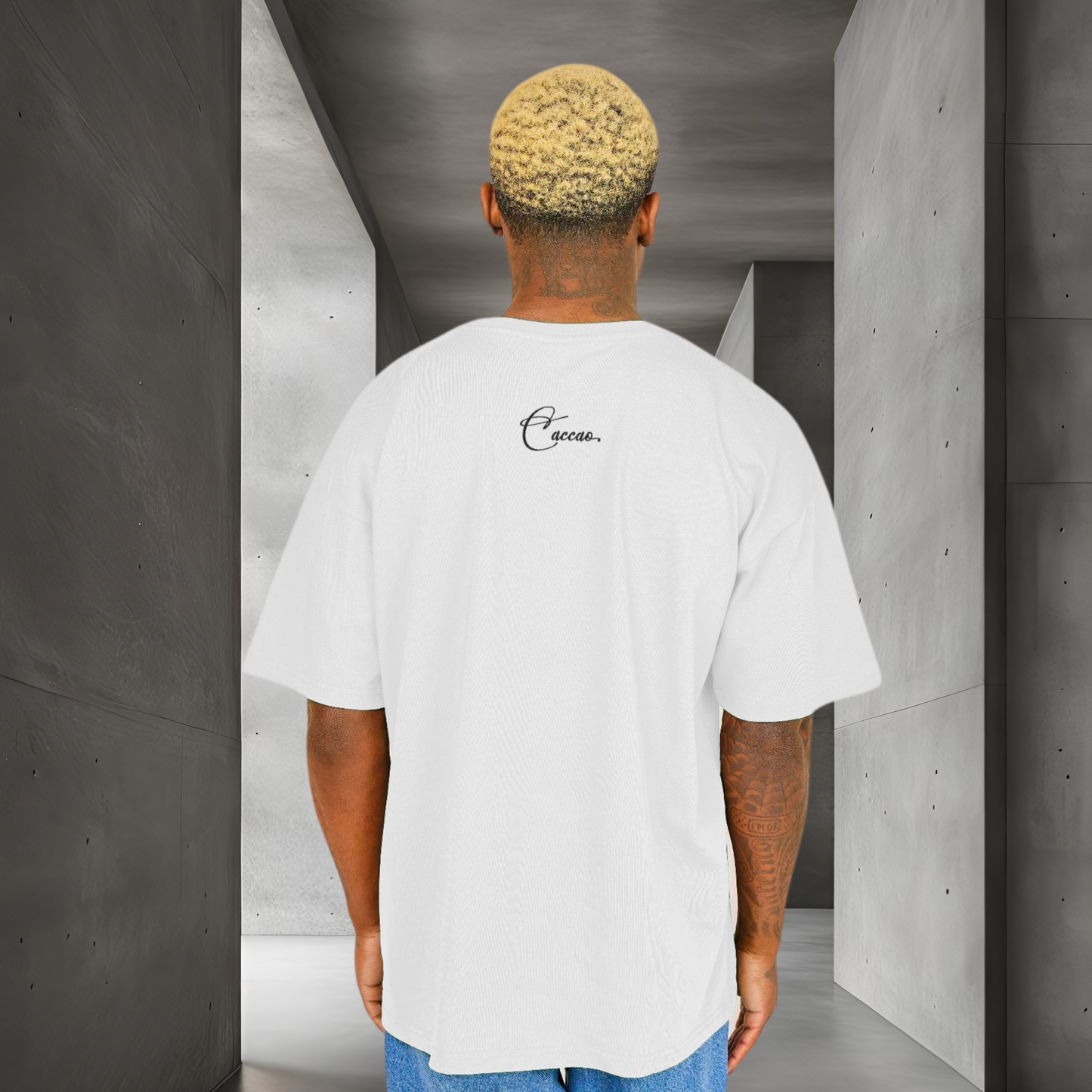 Uni Oversized &amp; Heavy "On My Way to Cry and Call it Self-Care" T-Shirt with Dancing Koala Bear in Vegan Quality⎜Caccao