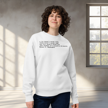Unisex Prémiová Minimalistická Quote Mikina bez Kapuce - Hlubokomyslná, Pravdivá a Inspirativní │ Caccao