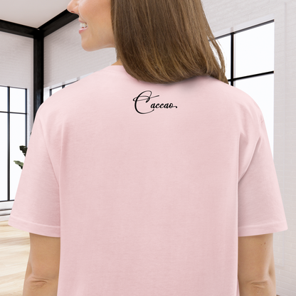 Fem Rage Ecological "Smile More" Organic Cotton T-Shirt in Fair Trade, Slow &amp; Circular Fashion and Vegan Principle │ Caccao