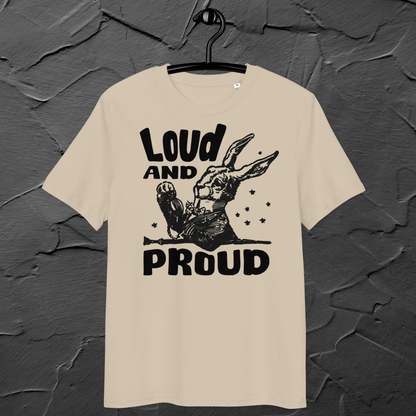 Uni Eko "Loud 'n Proud" Proud Organic Cotton T-Shirt in Certified Fair Trade, Slow Fashion, Organic and Vegan Regime │ Cacao