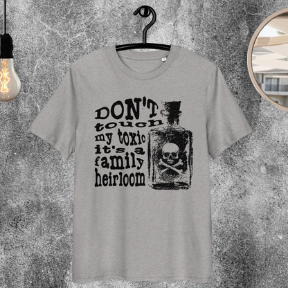Uni Fair Trade 'Toxic' T-Shirt with the Theme of Black Humor and Hyperbole in Certified Quality⎜Caccao