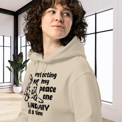 Inner Peace in Style: Mental Hygiene "Boundaries" Hoodie with Cute Kitten Made of Organic Cotton │ Caccao