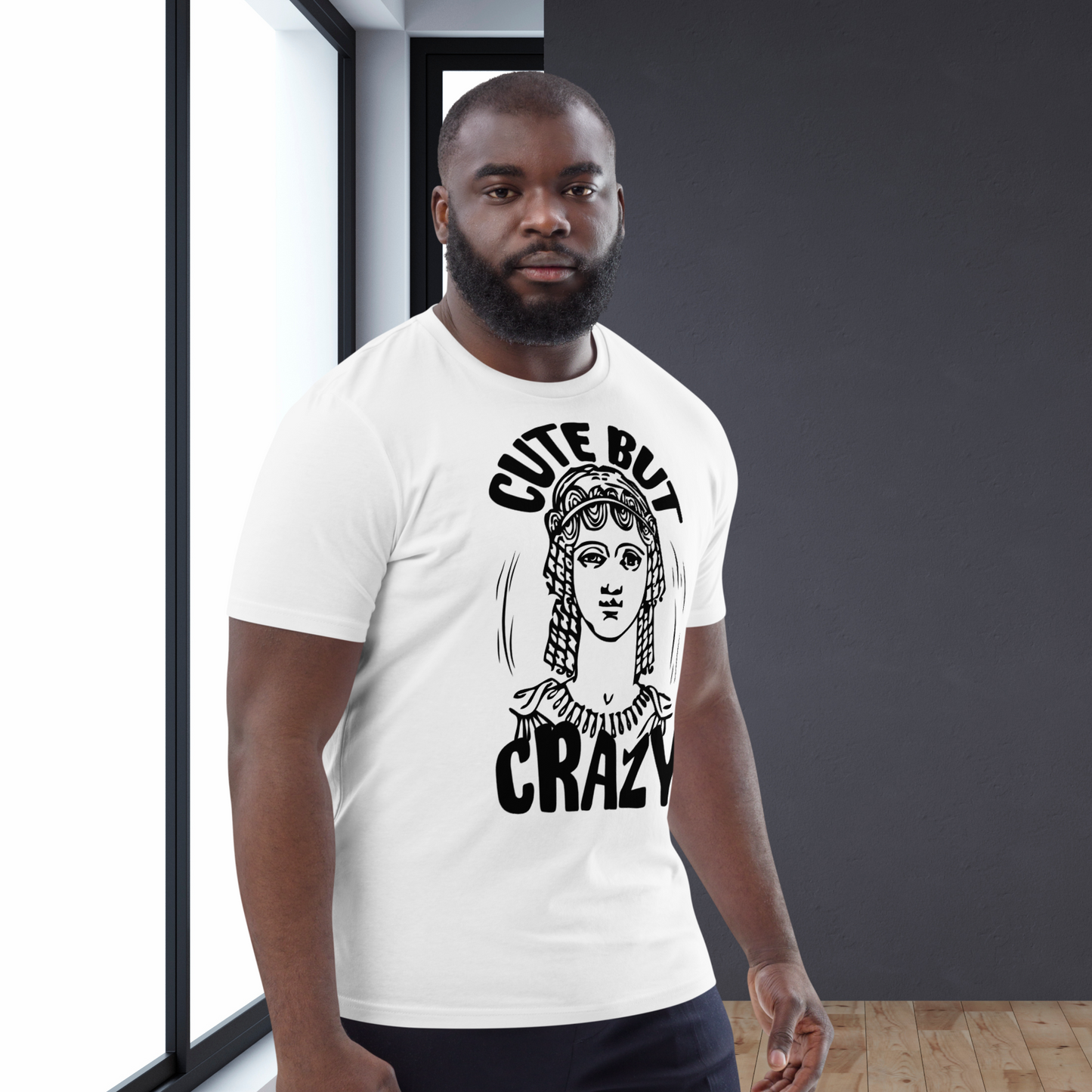 Uni Cotton "Cute but Crazy" Vintage T-Shirt in Fair Trade &amp; Vegan Quality⎜Caccao