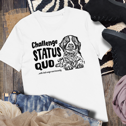 Uni Bio "Challenge Status Quo" Premium Quality T-Shirt for Gentle Rebels⎜Caccao