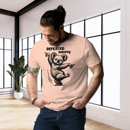 Unisex Organic Cotton "Defeated Sanity" T-Shirt in Premium Certified Quality⎜Caccao