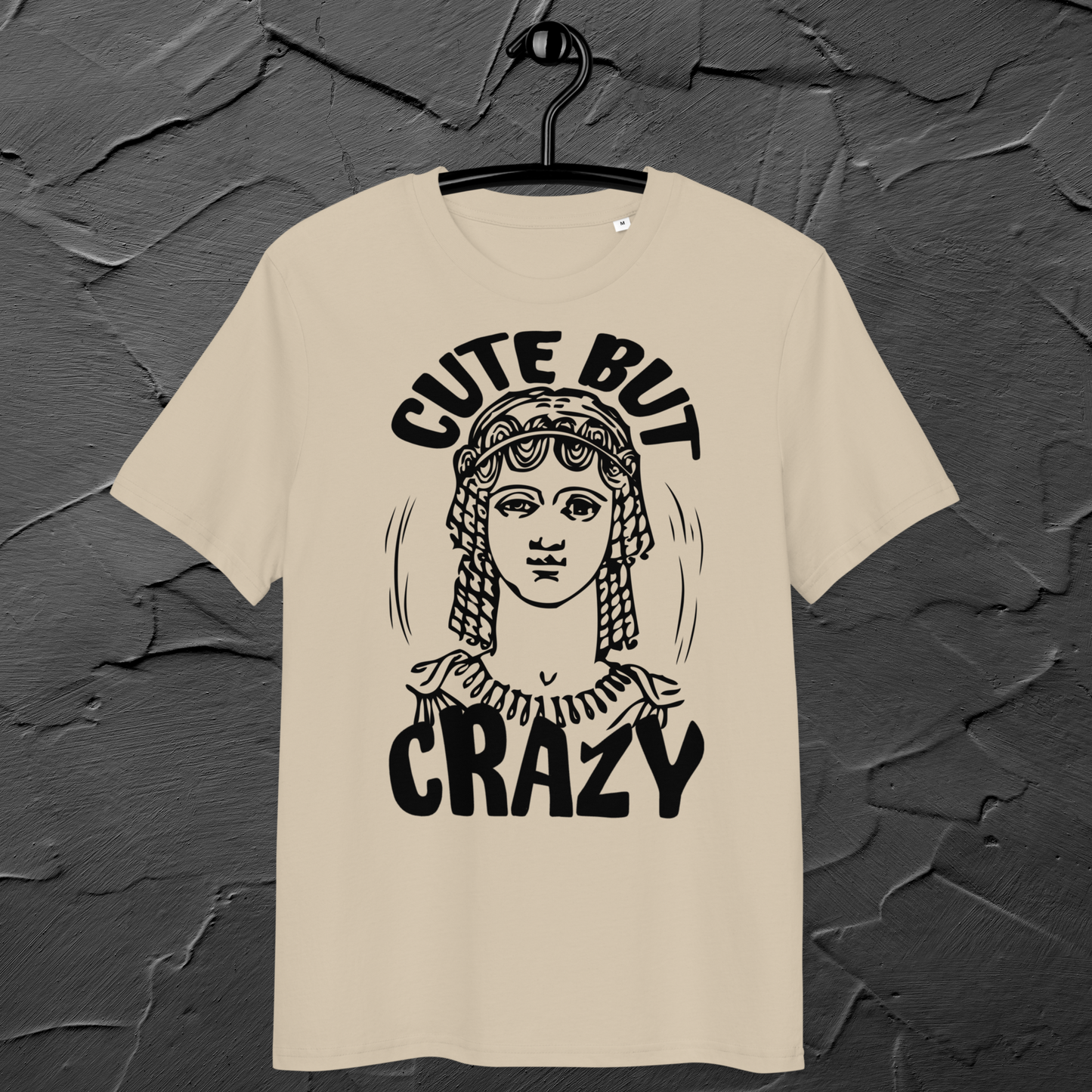 Uni Cotton "Cute but Crazy" Vintage T-Shirt in Fair Trade &amp; Vegan Quality⎜Caccao