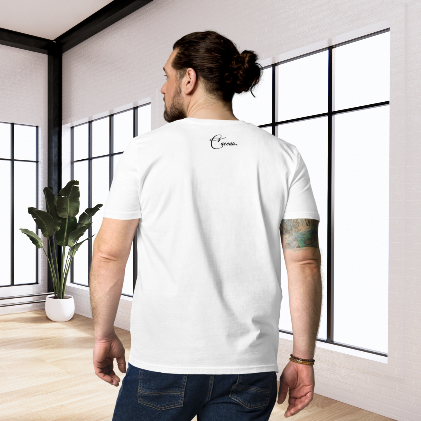 Unisex Organic T-Shirt Made of Organic Cotton with Rose in Dark Poetic Street-Art Style and Premium Fair Trade Quality │ Caccao