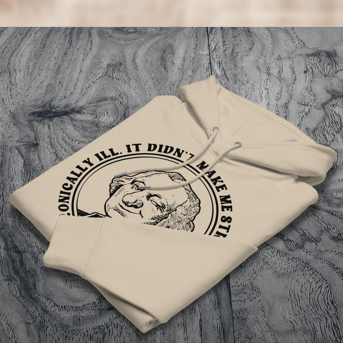 Ironic Sustainable Organic Cotton Vintage Sweatshirt with Black Humor │ Caccao