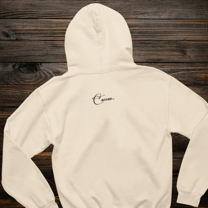 Unisex Organic "Dark Humor is my Therapy of Choice" Organic Cotton Hoodie with Modern Cut in Certified Quality⎜Caccao