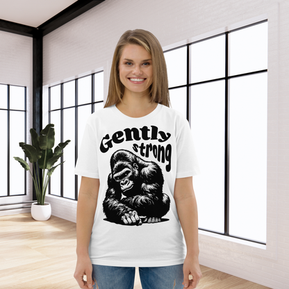 Eco Vegan Fair Trade "Gently Strong" Organic Cotton T-Shirt with Premium Certified Quality │ Caccao