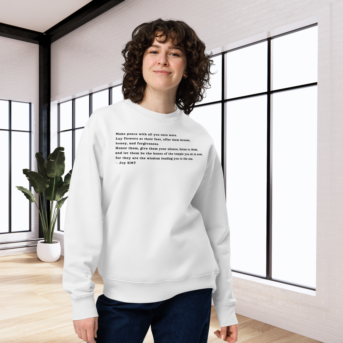 Unisex Eco Spiritual Sweatshirt with Healing Message │ Caccao