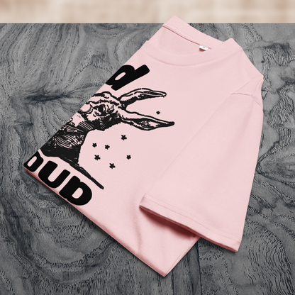 Uni Eko "Loud 'n Proud" Proud Organic Cotton T-Shirt in Certified Fair Trade, Slow Fashion, Organic and Vegan Regime │ Cacao