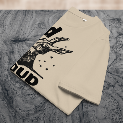 Uni Eko "Loud 'n Proud" Proud Organic Cotton T-Shirt in Certified Fair Trade, Slow Fashion, Organic and Vegan Regime │ Cacao