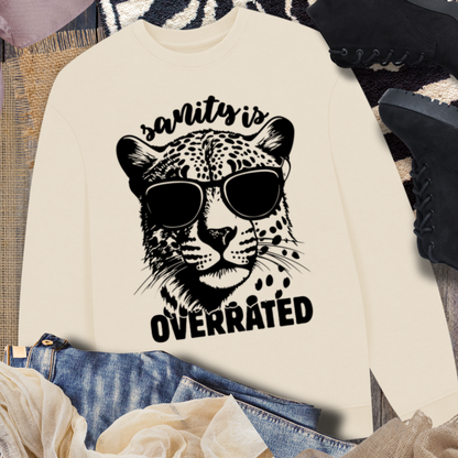 Uni UK+CZ Eko Circular "Sanity is Overrated" Organic Cotton Hoodie in Certified Fair Trade Quality │ Caccao