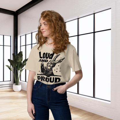 Uni Eko "Loud 'n Proud" Proud Organic Cotton T-Shirt in Certified Fair Trade, Slow Fashion, Organic and Vegan Regime │ Cacao
