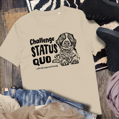 Uni Bio "Challenge Status Quo" Premium Quality T-Shirt for Gentle Rebels⎜Caccao