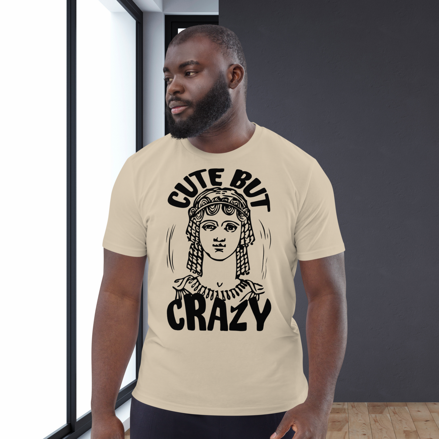 Uni Cotton "Cute but Crazy" Vintage T-Shirt in Fair Trade &amp; Vegan Quality⎜Caccao