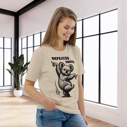 Unisex Organic Cotton "Defeated Sanity" T-Shirt in Premium Certified Quality⎜Caccao