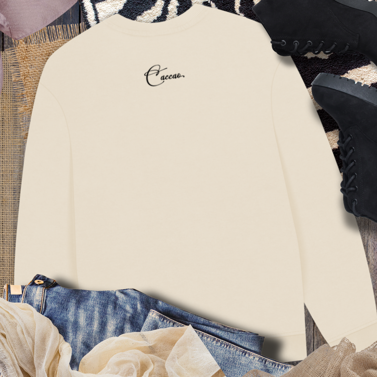 Uni UK+CZ Eko Circular "Sanity is Overrated" Organic Cotton Hoodie in Certified Fair Trade Quality │ Caccao