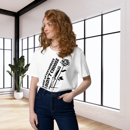 Unisex Organic T-Shirt Made of Organic Cotton with Rose in Dark Poetic Street-Art Style and Premium Fair Trade Quality │ Caccao